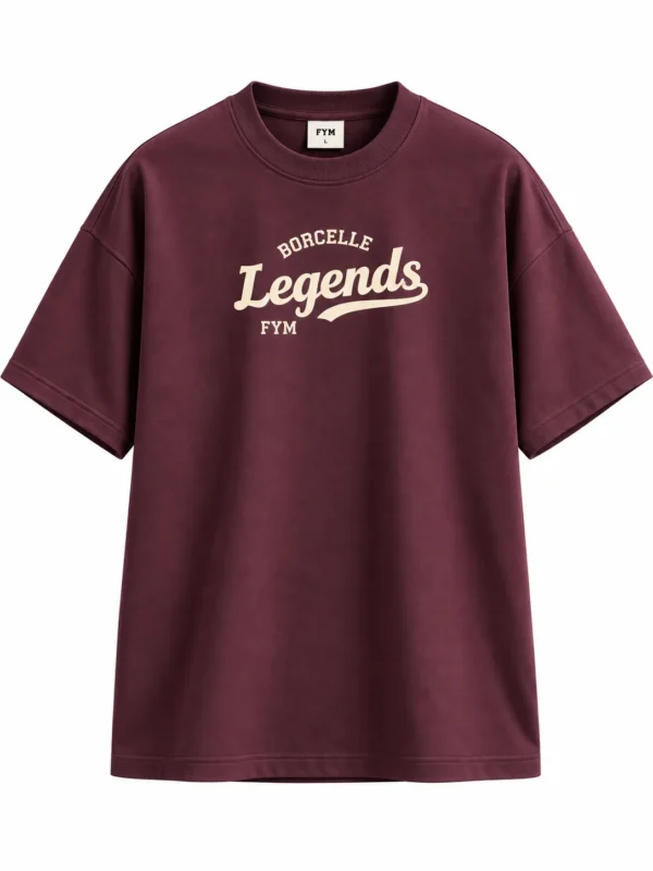 FYM Oversized T-Shirt - Burgundy Legends